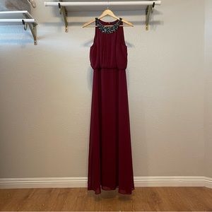 Nine West Burgundy Maxi Dress Formal